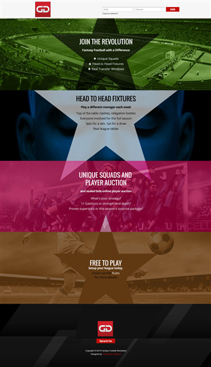 Web Design par saroshdurrani pour Gridiron-Guru INC | Design : #5881907