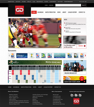 Web Design par saroshdurrani pour Gridiron-Guru INC | Design : #5888009
