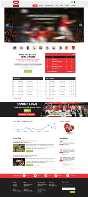 Web Design par saroshdurrani pour Gridiron-Guru INC | Design : #5888046