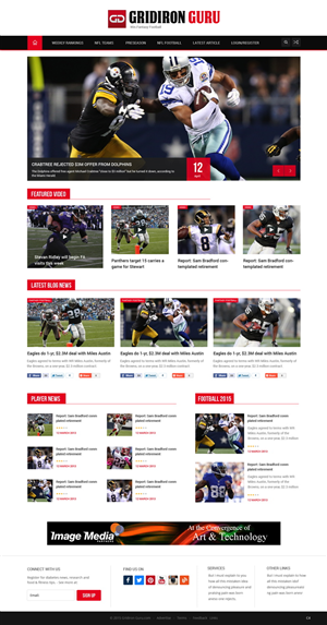 Web Design par pb pour Gridiron-Guru INC | Design : #5887621