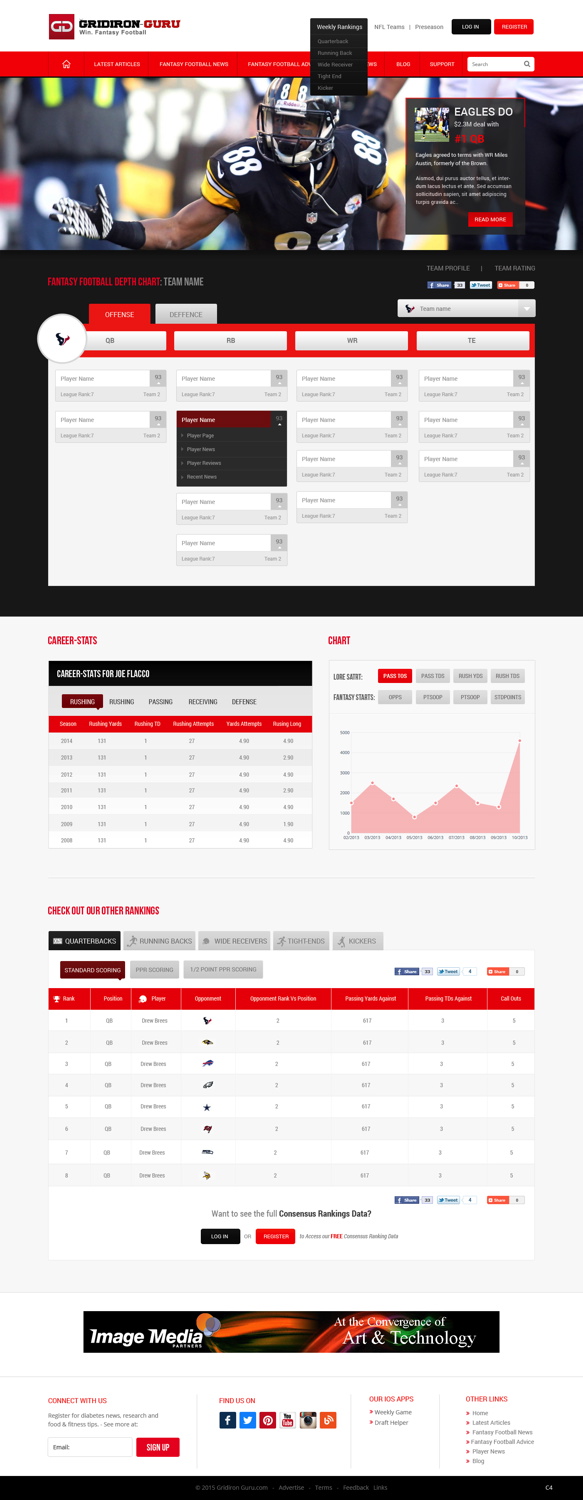 Diseño Web por pb para Gridiron-Guru INC | Diseño #5944975