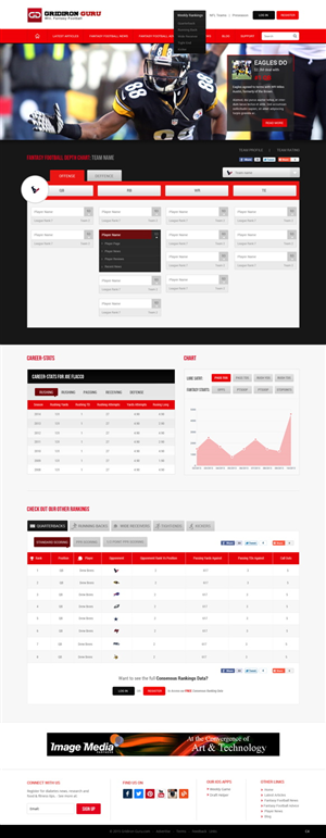 Web Design par pb pour Gridiron-Guru INC | Design : #5944975