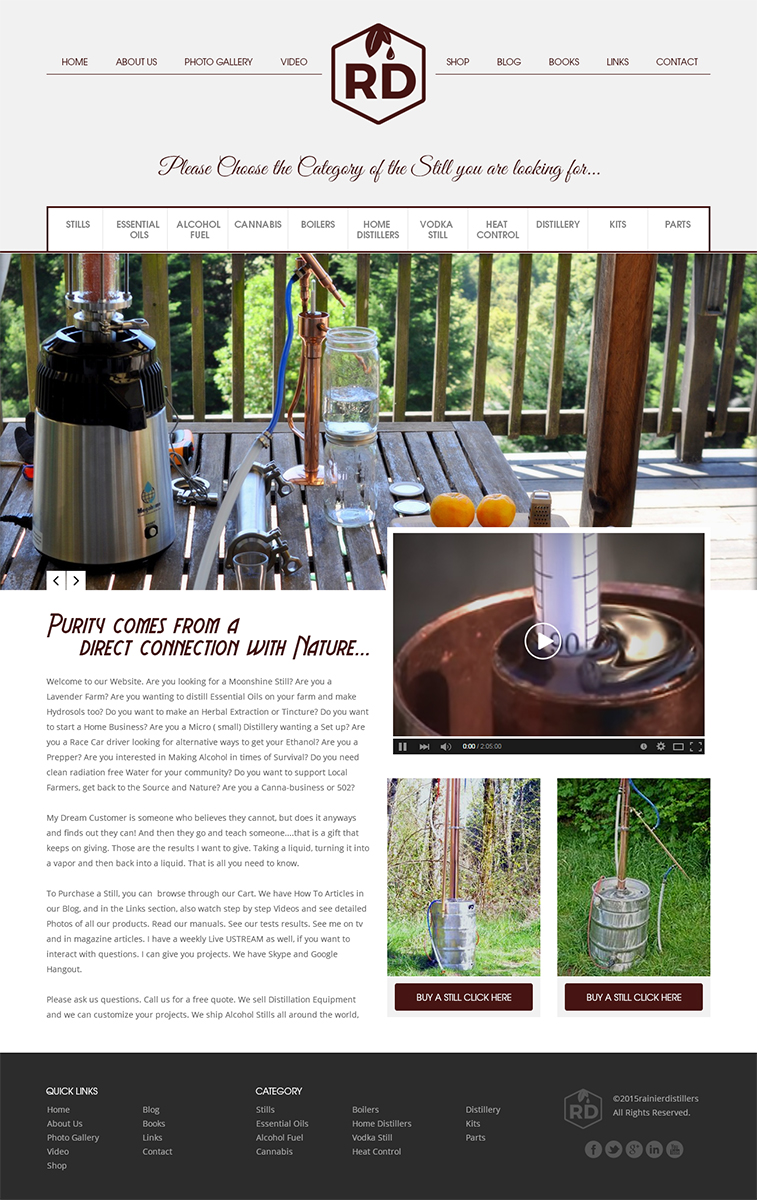 Web-Design von RupalTechno für Rainier Distillers | Design #5910341