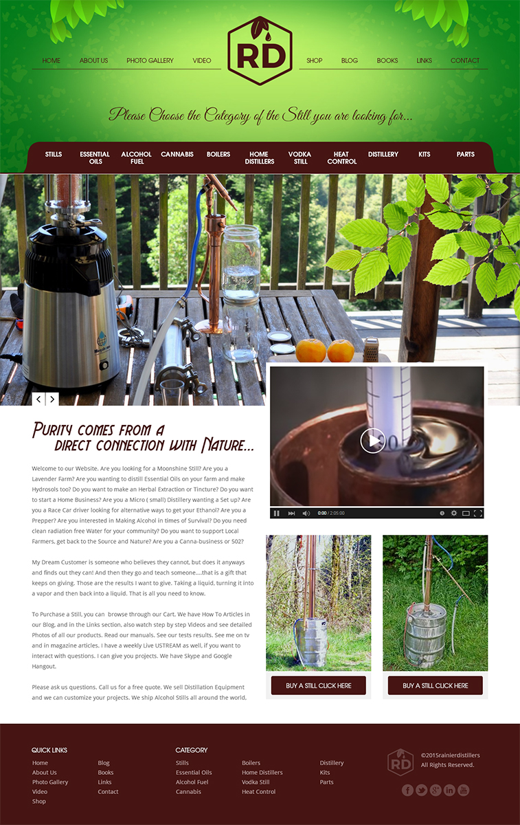 Diseño Web por RupalTechno para Rainier Distillers | Diseño #5910355