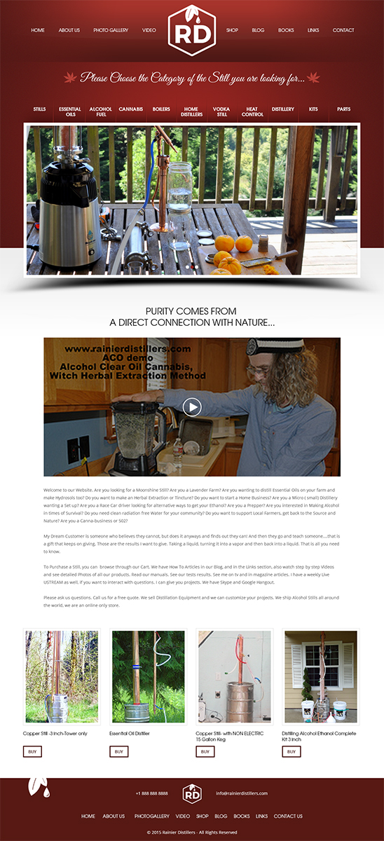 Web Design by RupalTechno for Rainier Distillers | Design #5911476