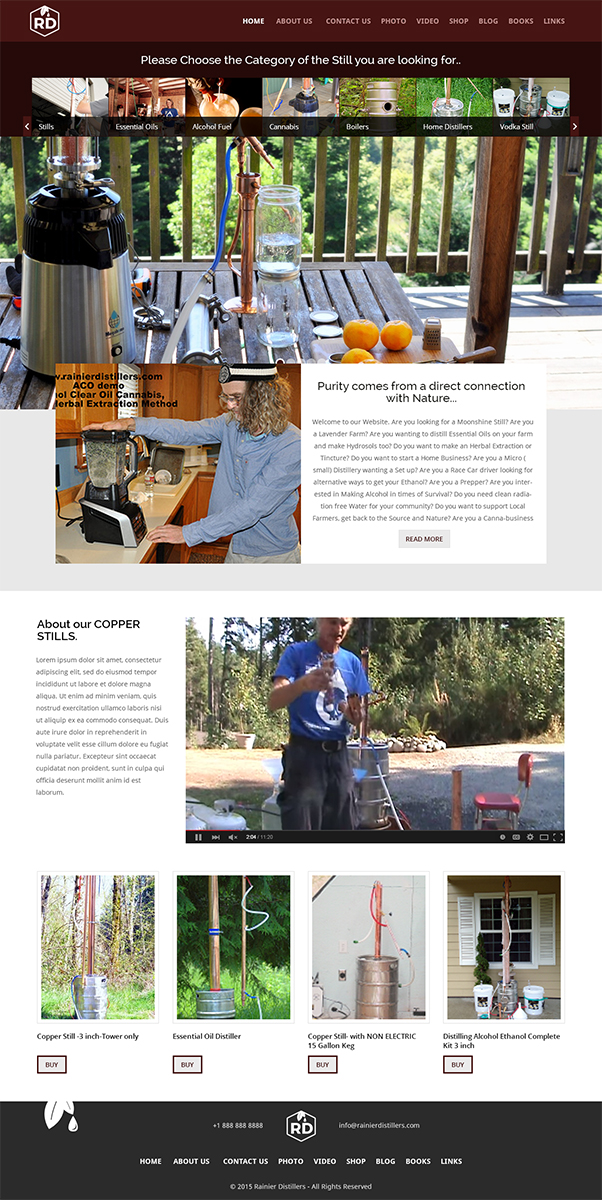 Web Design by RupalTechno for Rainier Distillers | Design #5911478