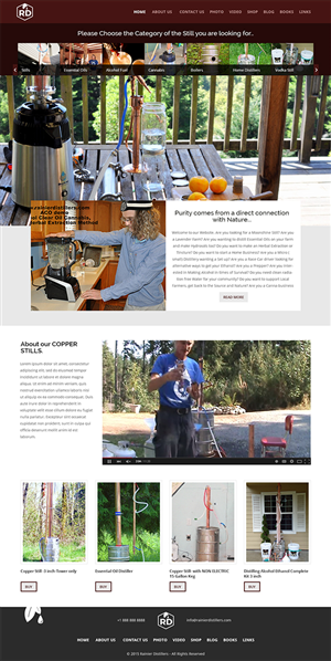 Web Design par RupalTechno pour Rainier Distillers | Design : #5911478