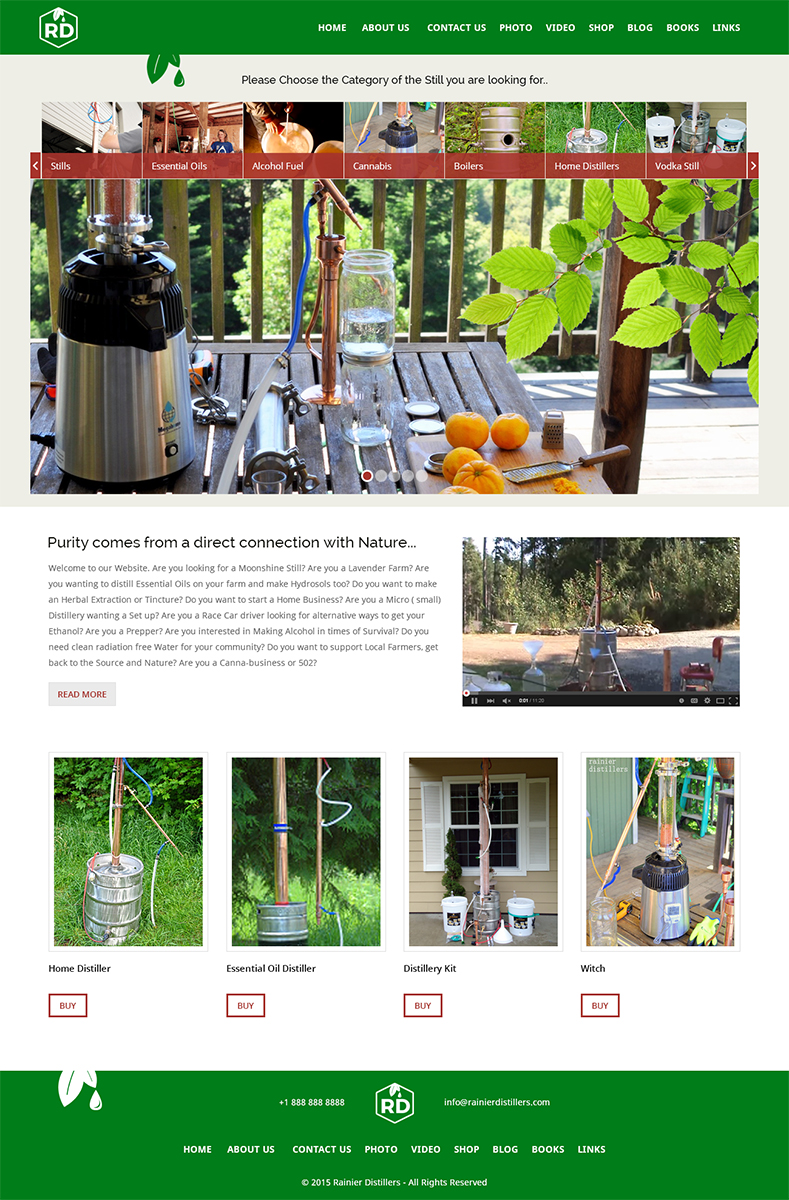 Web Design par RupalTechno pour Rainier Distillers | Design : #5917695