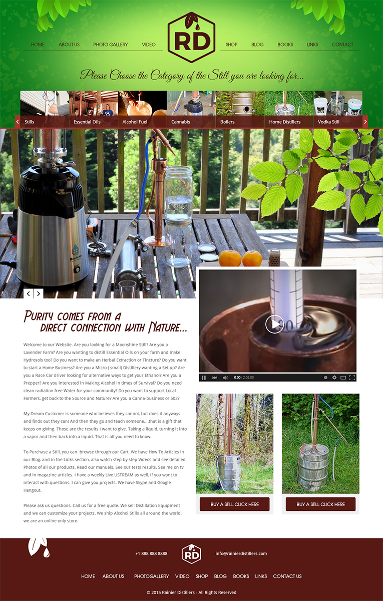 Web Design by RupalTechno for Rainier Distillers | Design #5917718