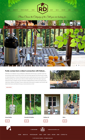 Web Design par RupalTechno pour Rainier Distillers | Design : #5917805