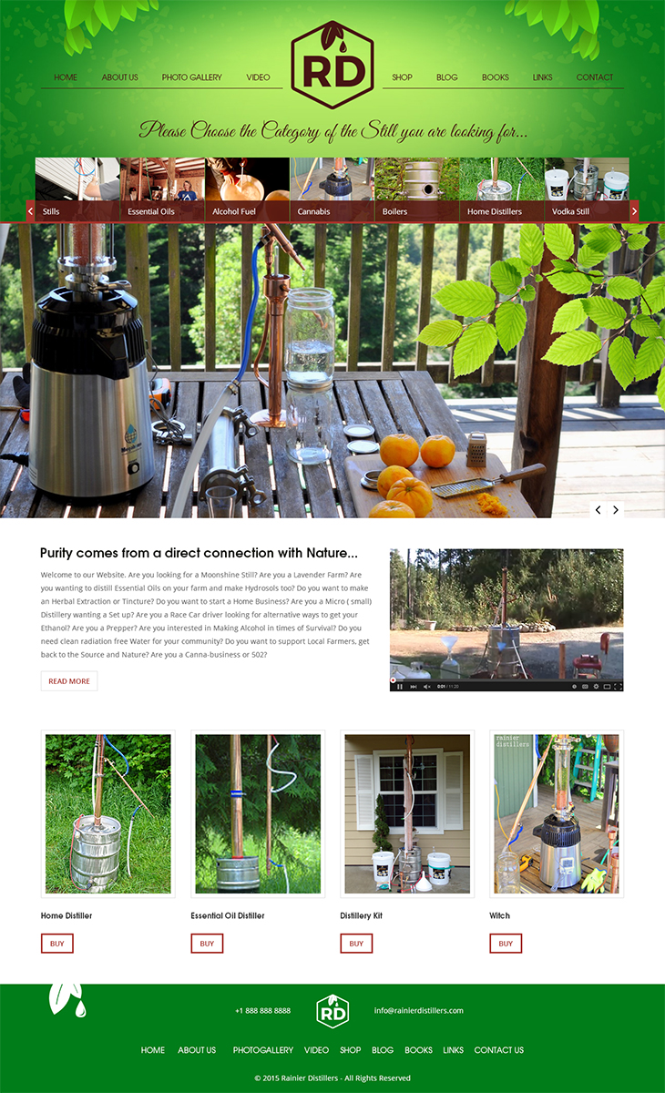 Web Design par RupalTechno pour Rainier Distillers | Design #5917823