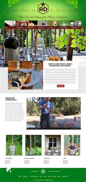 Web Design par RupalTechno pour Rainier Distillers | Design : #5917834