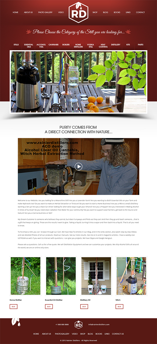 Web Design by RupalTechno for Rainier Distillers | Design #5917847