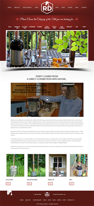 Web Design par RupalTechno pour Rainier Distillers | Design : #5917847
