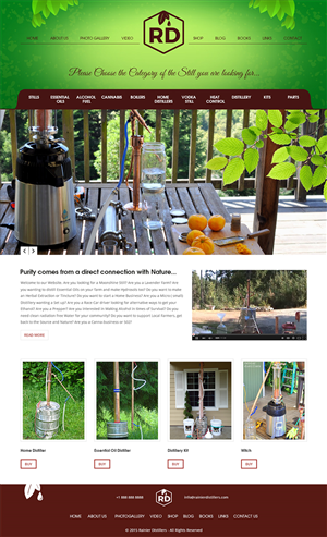 Web Design par RupalTechno pour Rainier Distillers | Design : #5917902