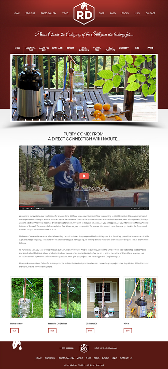 Web Design by RupalTechno for Rainier Distillers | Design #5926591