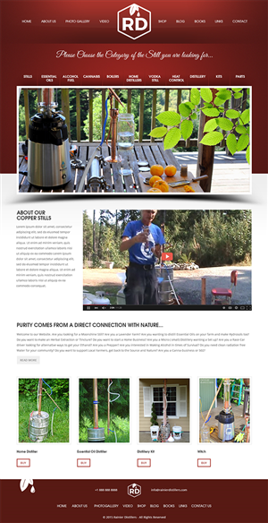 Web Design par RupalTechno pour Rainier Distillers | Design : #5926597