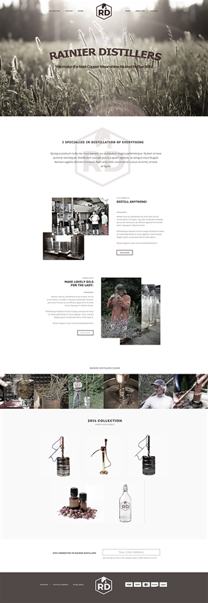 Web Design by Luzmiladdl for Rainier Distillers | Design: #5888637