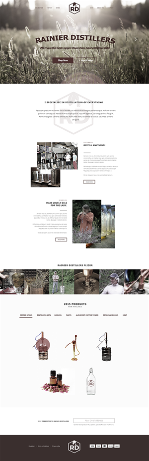 Web Design by Luzmiladdl for Rainier Distillers | Design: #5901547