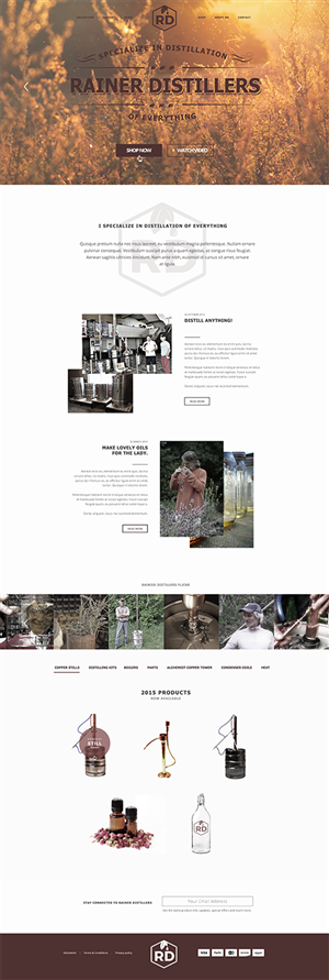 Web Design par Luzmiladdl pour Rainier Distillers | Design #5906798