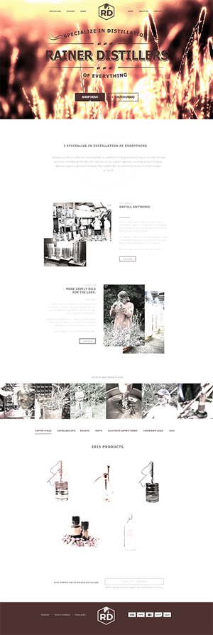 Web Design by Luzmiladdl for Rainier Distillers | Design: #5906840