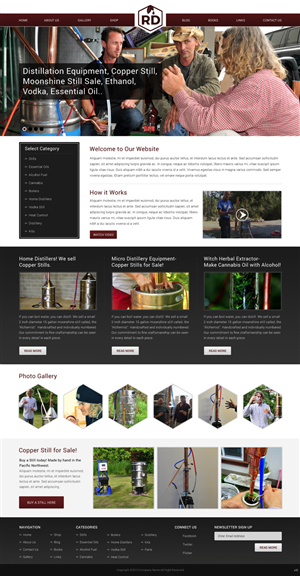 Web Design par pb pour Rainier Distillers | Design : #5887728