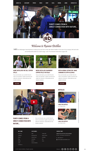 Web Design par pb pour Rainier Distillers | Design : #5887730