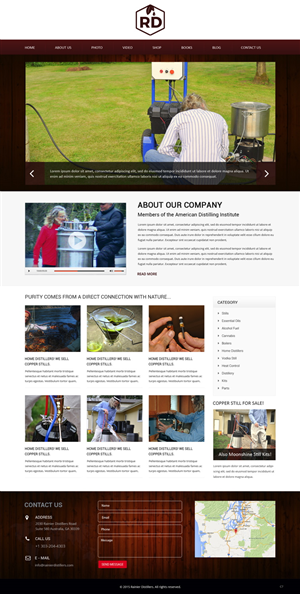 Web Design par pb pour Rainier Distillers | Design #5887731