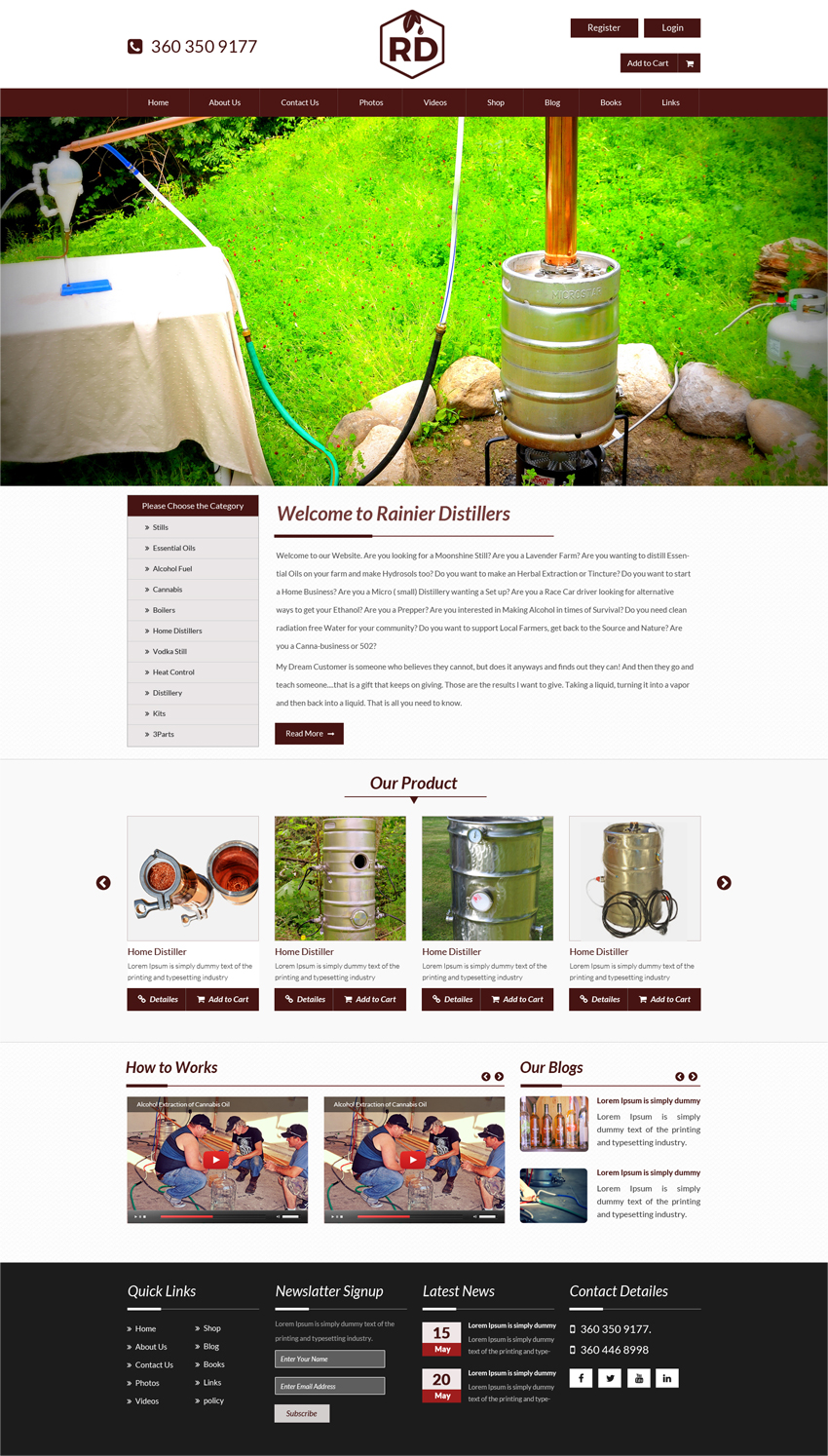 Diseño Web por Advent Innovative para Rainier Distillers | Diseño #5912913