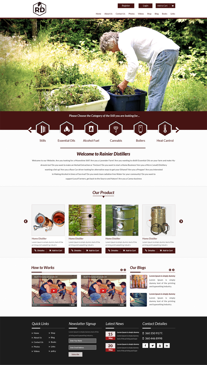 Web Design by Advent Innovative for Rainier Distillers | Design #5912920