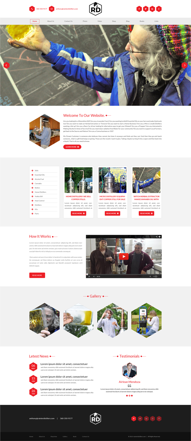 Web Design by Advent Innovative for Rainier Distillers | Design #5912925