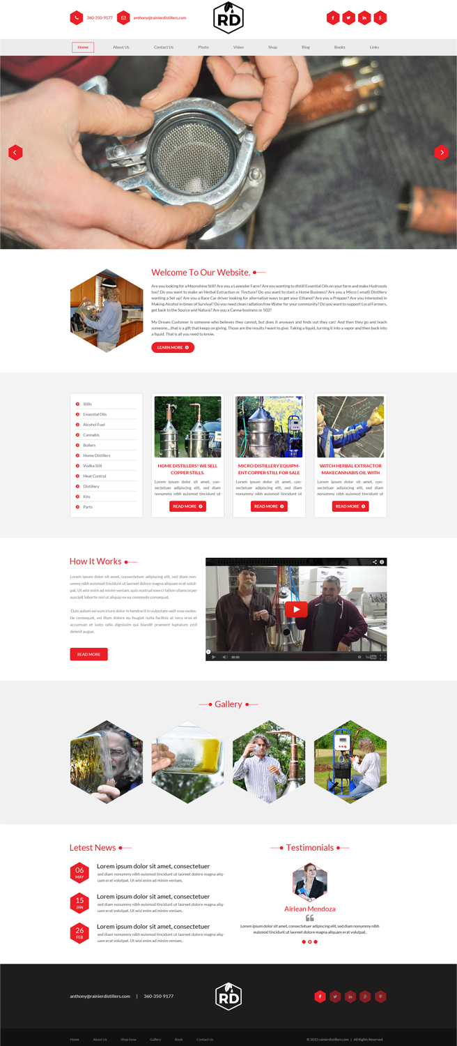 Web Design by Advent Innovative for Rainier Distillers | Design #5912936