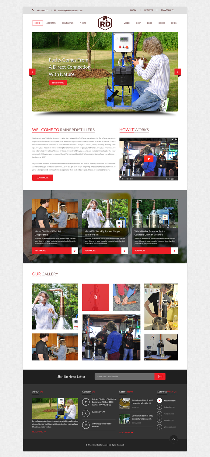 Web Design by Advent Innovative for Rainier Distillers | Design #5912942