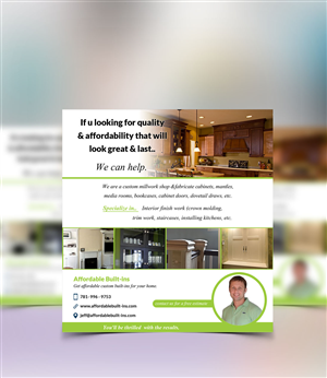 AffordableBuilt-ins (Custom Interior Trim work & Millwork Division) | Flyer-Design von Pointless Pixels India