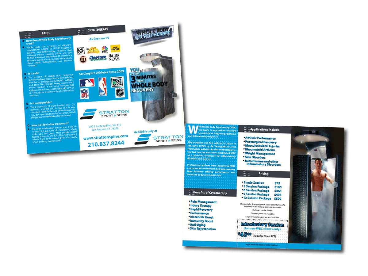 Diseño de Brochure por Kings Bishop Design para Stratton Sport & Spine | Diseño #1606616