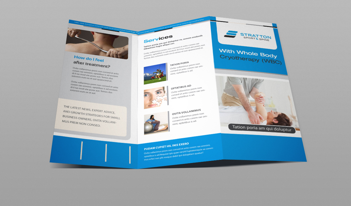 Brochure Design by iTech Graphics for Stratton Sport & Spine | Design #1606026