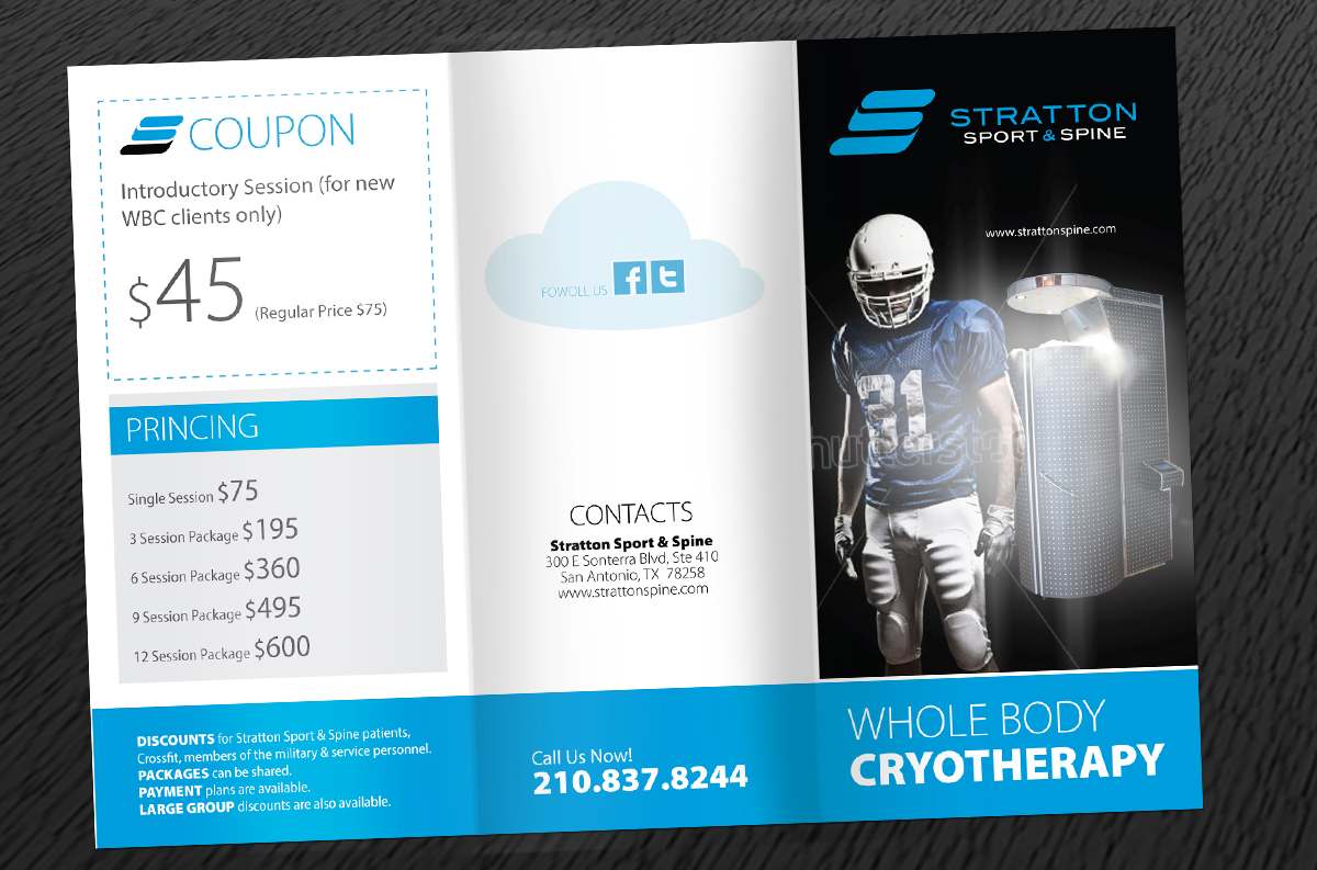 Broschüren-Design von Svetlin Angelov für Stratton Sport & Spine | Design #1599550
