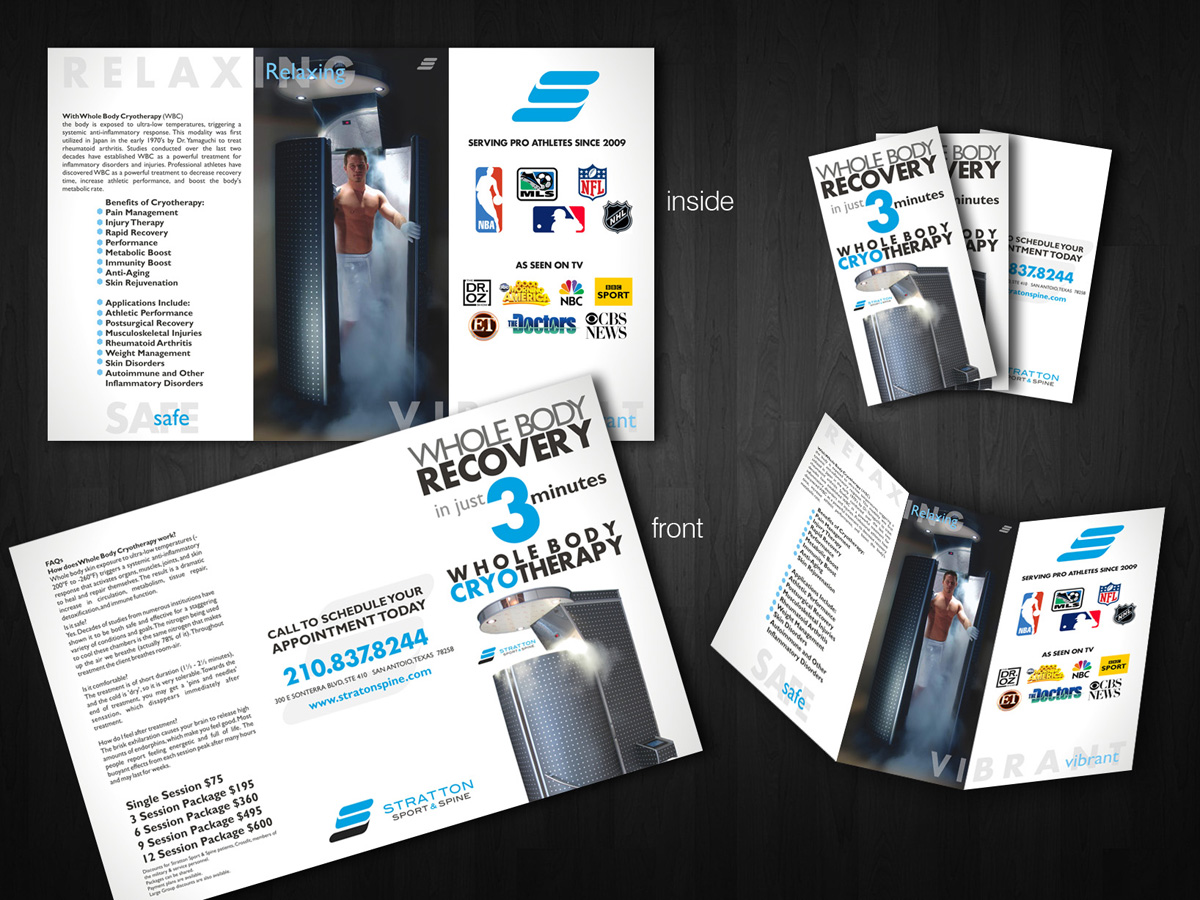 Brochure Design by gray mind for Stratton Sport & Spine | Design #1606931