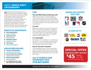 Brochure Design by EDM Graphic Design for Stratton Sport & Spine | Design: #1608435