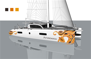 Catamaran needs graphic design with Polynesian theme | Graphic Design by MB design
