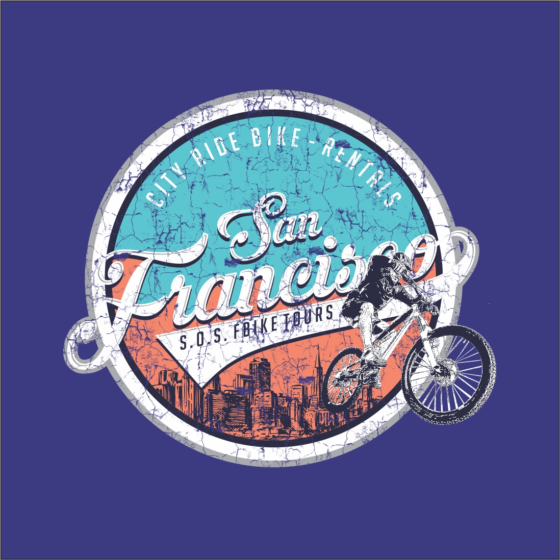 T-shirt Design by gitanapolis for Streets of San Francisco Bike Tours | Design #5875041