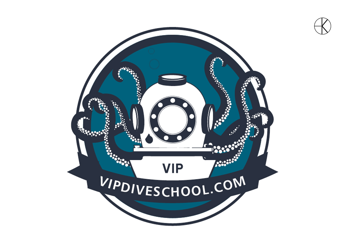 Graphic Design by Karen Hermans for Vipdiveschool.com | Design #5922986