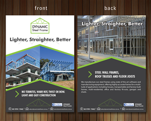 Flyer Design by Sbss for Dynamic Steel Frame | Design: #1601803