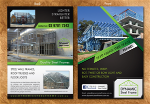 Flyer Design by Sbss for Dynamic Steel Frame | Design: #1601977