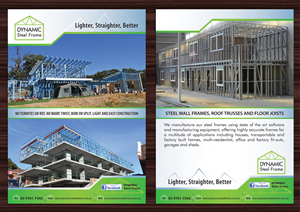 Flyer Design by Sbss for Dynamic Steel Frame | Design: #1687848