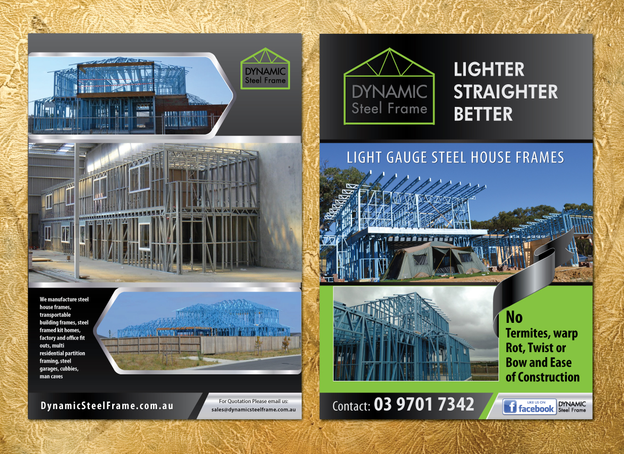 Flyer Design by meet007 for Dynamic Steel Frame | Design #1616732