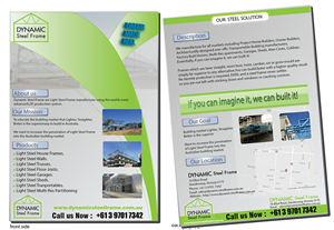 Flyer Design by arch_mahfuz for Dynamic Steel Frame | Design: #1613894