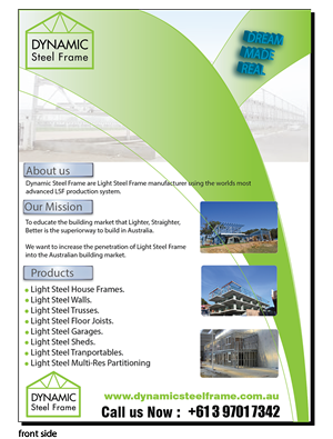 Flyer Design by arch_mahfuz for Dynamic Steel Frame | Design: #1614478