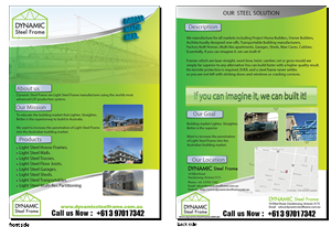 Flyer Design by arch_mahfuz for Dynamic Steel Frame | Design: #1614490