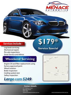 Advertisement Design by nafizrahat for Menace Motorsport | Design: #1591252